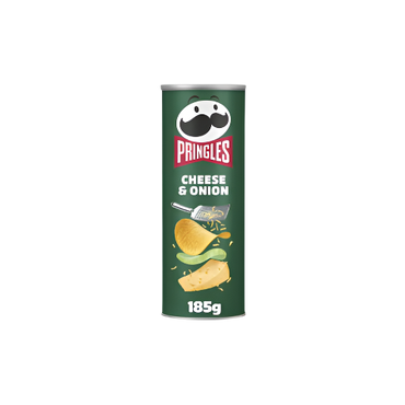 Pringles Cheese & Onion Sharing Crisps 185g – Creamy Cheese & Tangy Onion Flavor Potato Chips